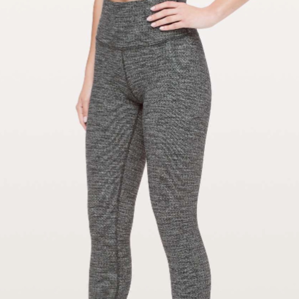 EUC Lululemon Wunder Under High-Rise Tight *28" Heathered Black Size 6